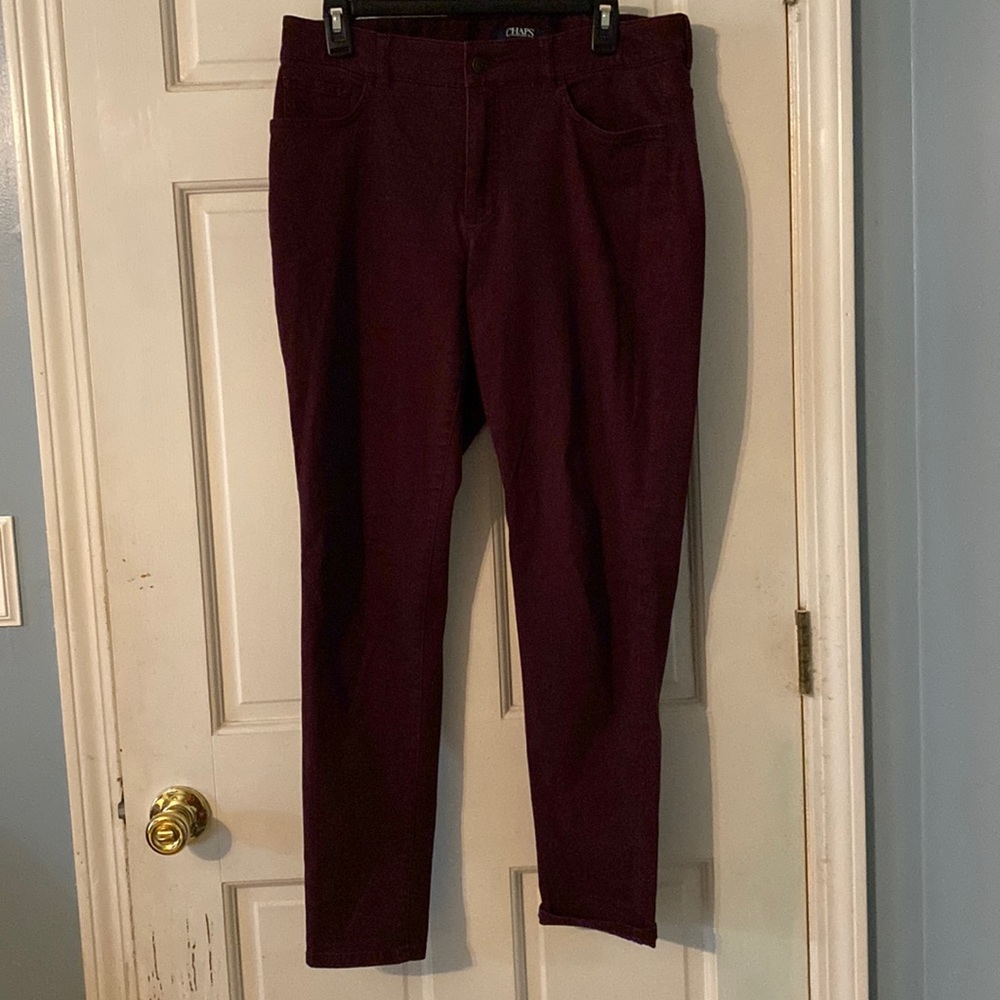 Wine colored soft jeans, Chaps brand